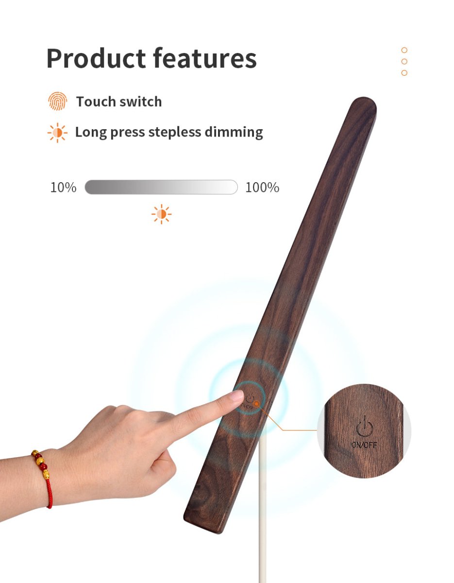 Lampe de table Perch en bois massif